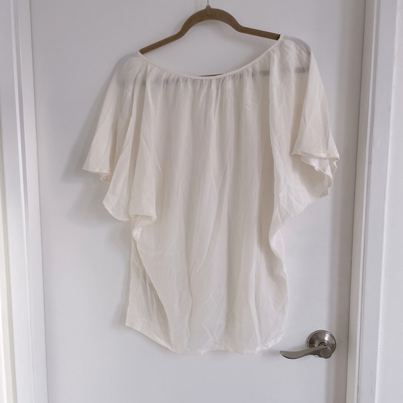 Ivory silk Nicole Bridger Top I Am Love - Picture 2 of 4